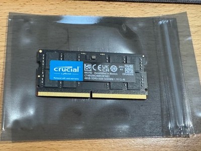 Crucial 48GB DDR5 5600 SODIMM Memory Ram Desktop Laptop