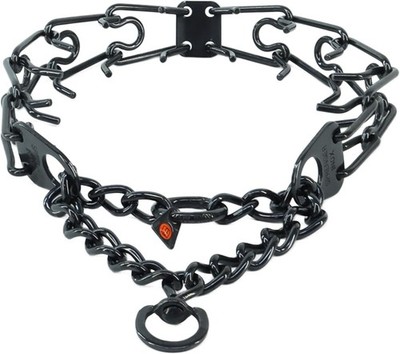Herm Sprenger Black Stainless Steel Prong Collar for Dogs 2.25mm 16in - NEW