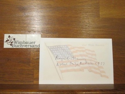 Original Autogramm Roger Charles Louis Guillemin (1924-2024) Nobelpreis 1977 Aut