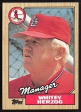 1987 Topps #243 Whitey Herzog St. Louis Cardinals HOF