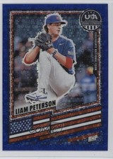 2026 Panini Stars & Stripes Prizm Blue Disco 98/149 Liam Peterson #143 4d5