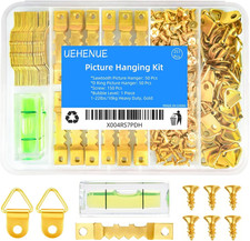 251Pcs Picture Hanging Kit, Include 50 Sawtooth Picture Hangers, 50 D Rings, 150