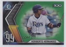 2022 Bowman Chrome Scouts Top 100 Green Refractor 80/99 Heriberto Hernandez 0ny1