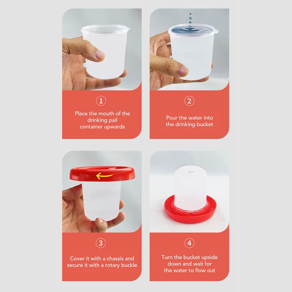 Kükenfutter- Und Tränkeset Drehhülsendesign Automatische Fütterung Und Tränke - Bild 4 von 4