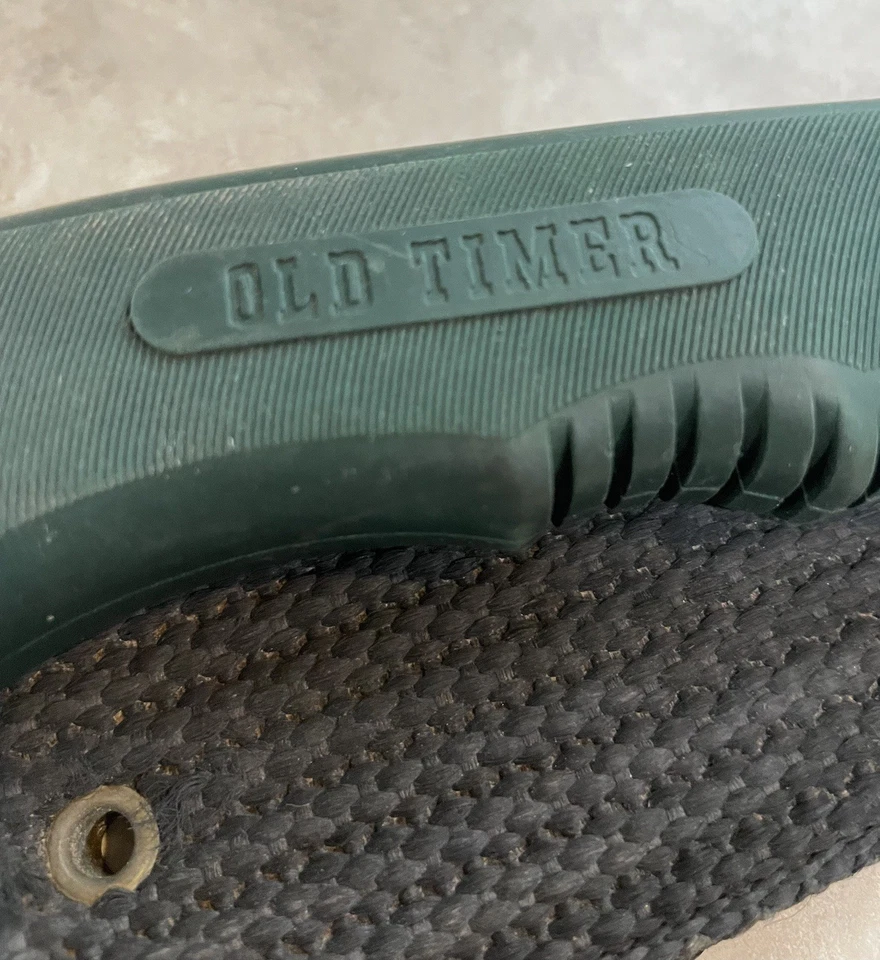 Antiguo temporizador Schrade vintage EE. UU. 1410t usado con funda Foto 2 de 4