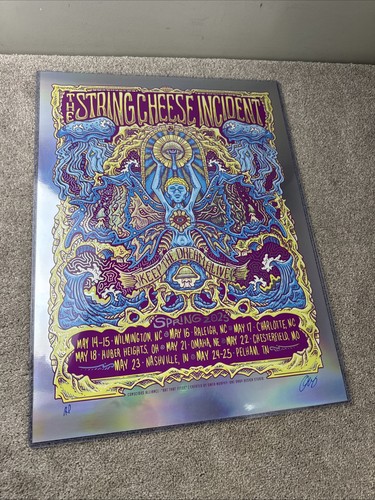 String Cheese Incident Spring Tour 2025 Rainbow Foil Poster