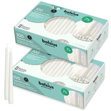 200 Stk Bolsius Professional Spitzkerzen 240x23mm Tafelkerzen - Weiß (2x100er)