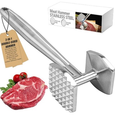 Fleischklopfer Edelstahl Doppelseitig 26cm Meat Tenderizer Kitchen Tool
