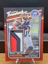 2026 Panini Stars & Stripes BLAKE MITCHELL PRIZM THROWBACK MATERIAL #TM-BM