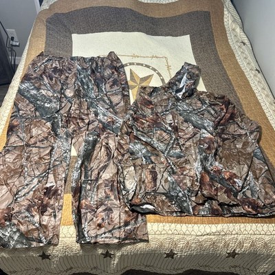Vintage Stearns Men XL -XXLCamo Rain Set Polyuinyl Hunting Dry Wear Fusion 3-D ￼