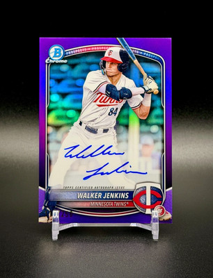 2025 Bowman WALKER JENKINS Chrome Prospect Auto Purple Refractor /250 | Twins