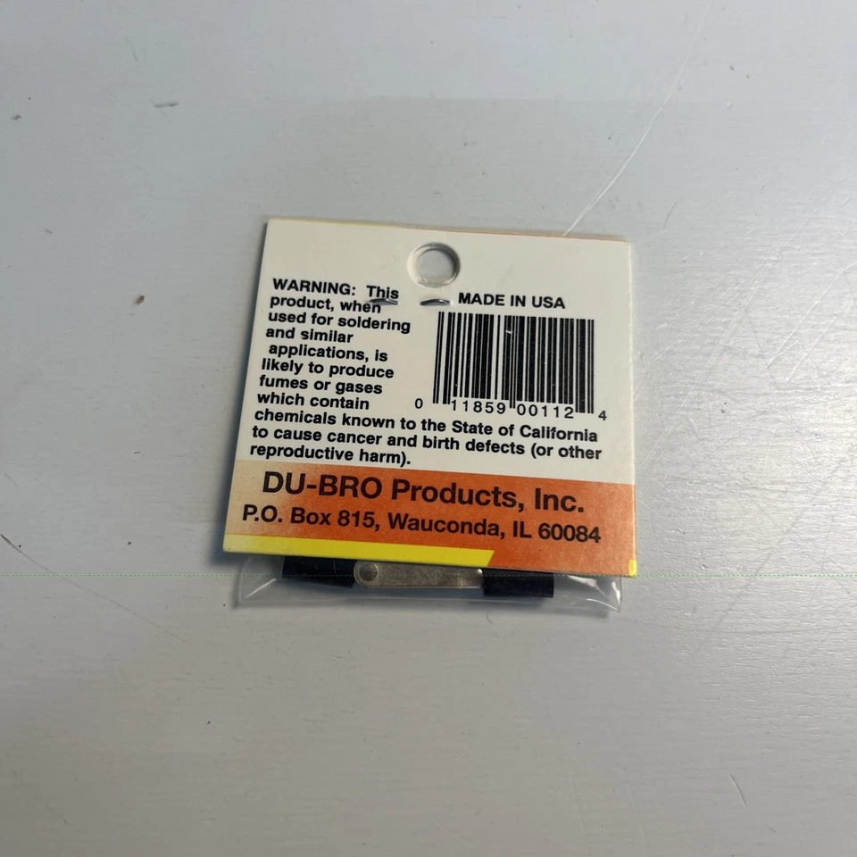 DU-BRO 2-56 SOLDER KWIK-LINKS FOR .072 WIRE PACKAGE OF 2 CAT. # 112 - Image 2 of 2
