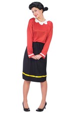 Brand New Classic Olive Oyl Popeye Adult Halloween Costume