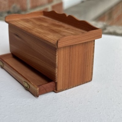 Rare Jack Chasteen Handmade Miniature Cedar Chest Signed Primitive
