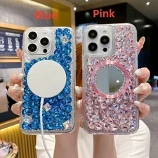 Bling Sparkly Wireless Charging Magnetic Diamond Crystals Girly Case for OnePlus