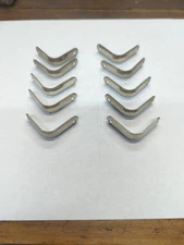 Vintage Set Of 10 Steamer Trunk Edge Slat Clamps Corners Cases