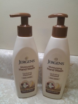 Jergens Moisturizing Hand Wash Hydrating Coconut 8.45oz Each Lot Of 2 New