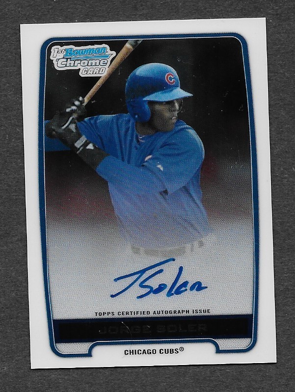 Jorge Soler (Cubs) 2012 Bowman Chrome Auto NM-MT