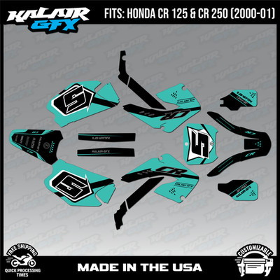 Honda retro graphics kit CR125/250 2000 2001 - Premier MX Supply