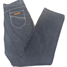Vintage Gitano Women's Blue Jeans High Waist Med/Dark Wash Size 16 Mom 1980s