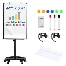 Mobile Whiteboard Dry Erase - 40 x 26 Inches Portable Magnetic White Board Ea...