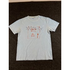 Noah Fork Arts Pocket T-Shirt Mens Large Blue Vintage 90s Graphic Tee USA Made