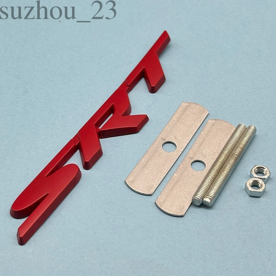 1X Insignia emblema SRT de rejilla delantera para SRT Hellcat rojo mate aleación de zinc con tornillo Foto 2 de 4