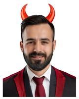 Haarreif Mit Roten TeufelshöRnern Als KostüMzubehöR FüR Karneval Und Halloween