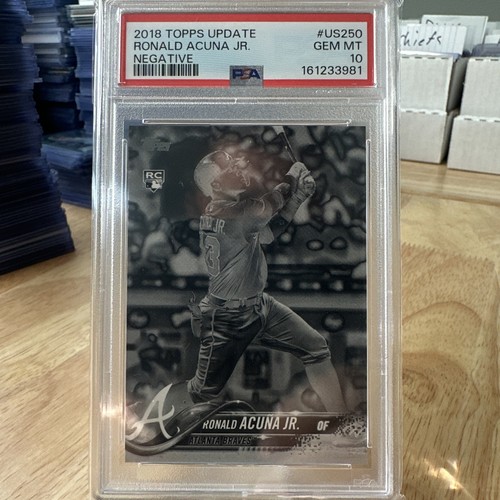 Ronald Acuna Jr 2018 Topps Update #US250 Negative Rookie RC PSA 10 Braves
