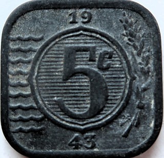 Vierkante Zinken Stuiver 1943