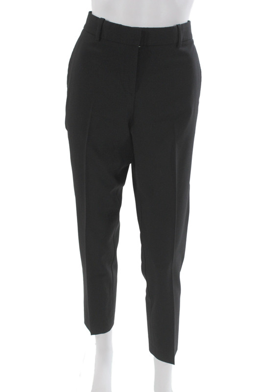 Theory Unisex Ankle Dress Pants Black Virgin Wool Size 8