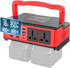 350W Power Station Compatible with Milwaukee:  Portable Generator DC 18V to AC 1