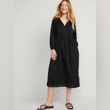 Gap milkmaid dress modest mature cottagecore waffle knit Midi breathable S