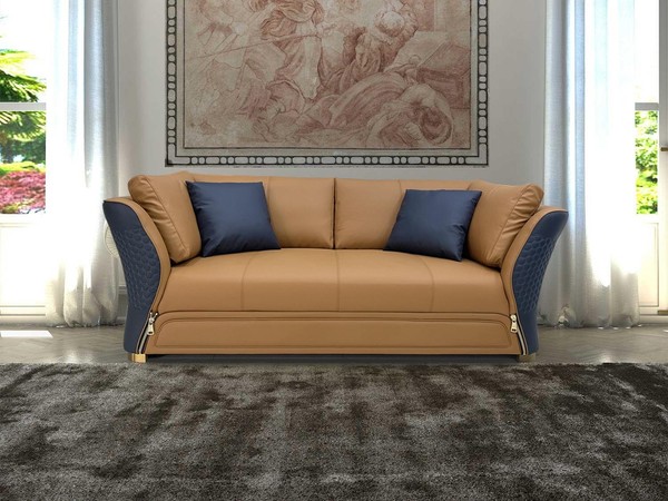 Sofa Dreisitzer Couch Polster Design Sitz Sofas Zimmer MöBel Moderne Leder 3Er-image
