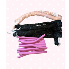 Bendy Hair Rollers Set Pink Black Beige Foam Fabric Curling Rods Unisex
