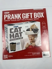 JOKE GIFT BOX empty box to wrap your gift Prank Box CAT HAT WEARABLE CAT TREE