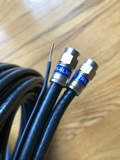 RG6 RG-6 Dual Twin Siamese Coaxial Video Cable In/Outdoor w Ground Messenger