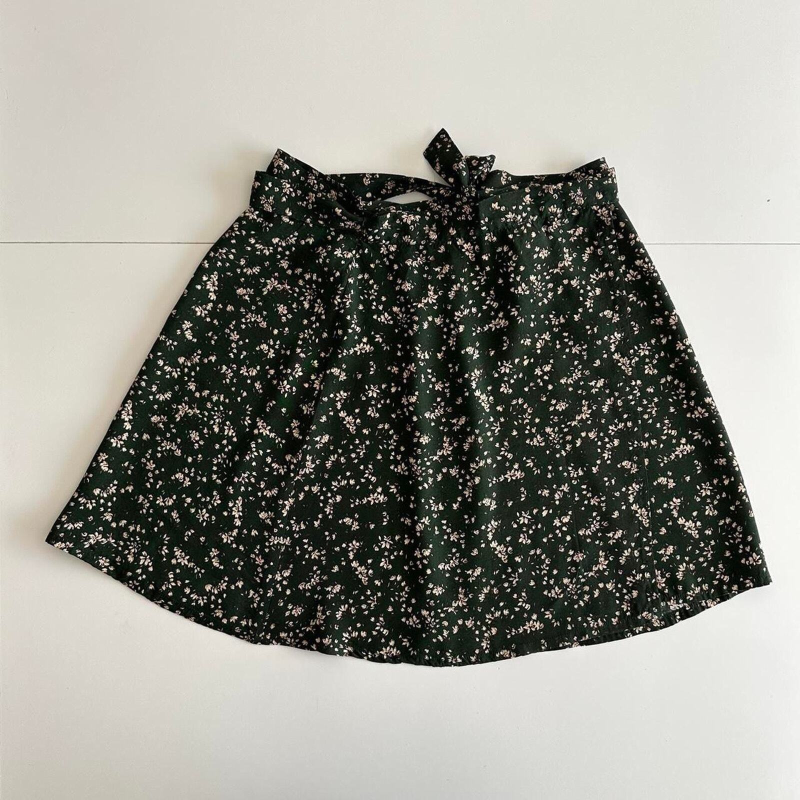Vintage Floral Tapestry Denim Mini Wrap Skort - eesome - Final Sale