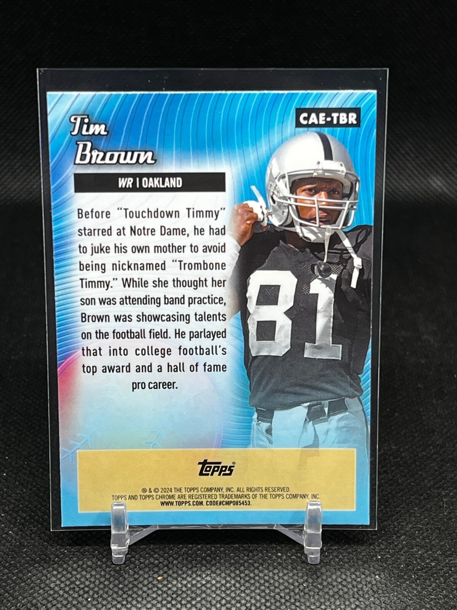 2024 Topps Chrome Football All-Etch Lazer Refractor Tim Brown CAE