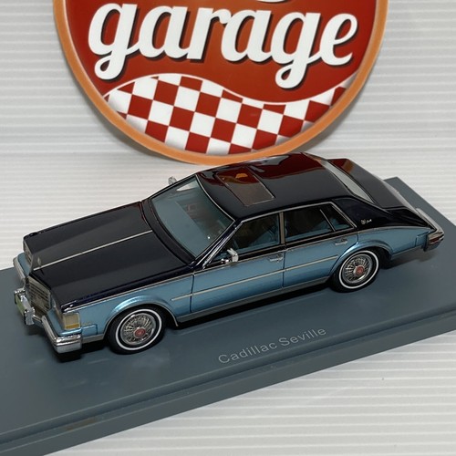 NEO 1/43 Cadillac Seville Dark Blue Light Blue 1981 Resin model muscle 43727