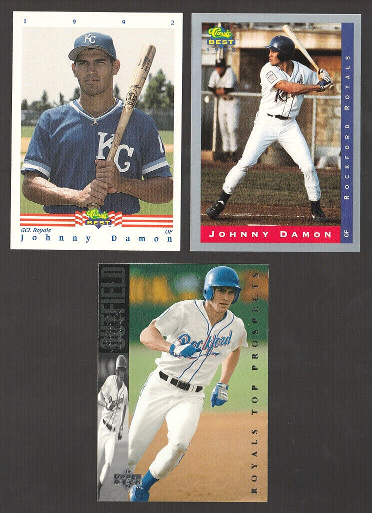 ( 3 ) Johnny Damon Minor League Cards GCL Royals Rockford