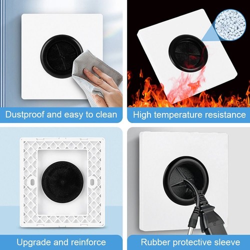 Wall Blank Panel Cable Socket Panel Cable Cover Decorative Cover Outlet Hole - Picture 10 of 16