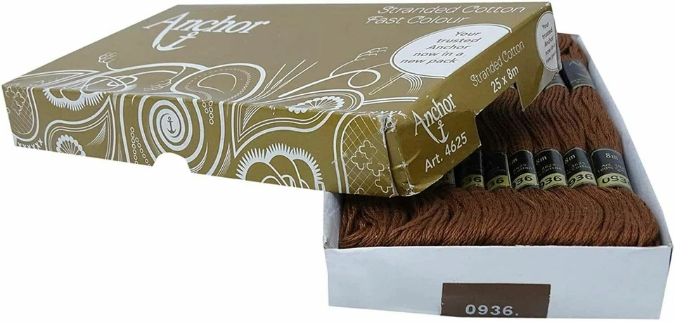 Anchor Stranded Cotton Threads Hand Embroidery Thread Cross Stitch Sewing Brown - Image 4 of 4