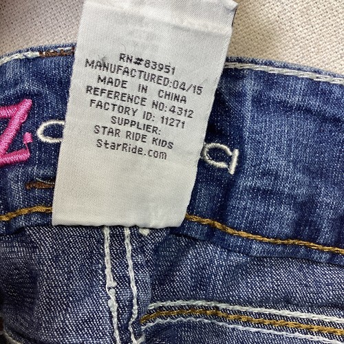 Z. Cavaricci Jeans Girls 16 Embellished Embroidered Snap Back Pockets Retro - Picture 6 of 12