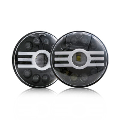 2pcs Fit GMC C15 C25 C35 1975 1976 1977 1978 7'' Round LED Headlights Hi-Lo Beam