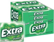 Extra Spearmint Sugarfree Chewing Gum Bottle 60 Pieces