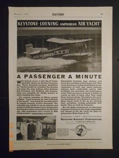 1930 Keystone-Loening Amphibian air yacht aircraft AD Curtiss-Wright J. Tynan JR