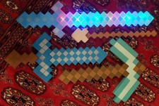 MINECRAFT PICKAXE SWORD Lightup, PICKAXE, ARROW and 1 more slight damage to 1