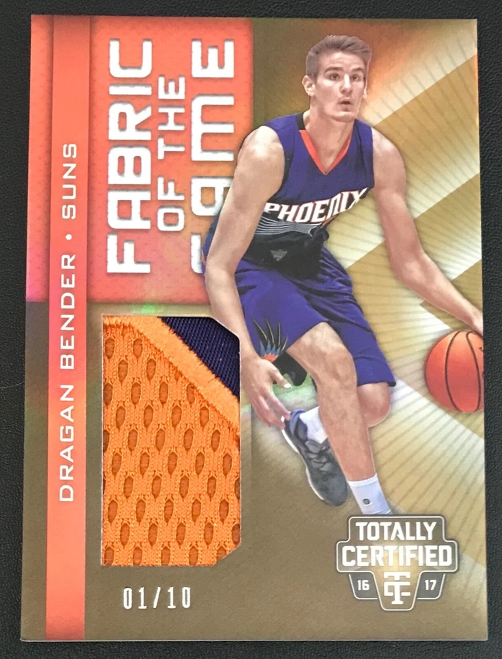 2016-17 Totally Certified Fabric Rookie Jerseys GOLD #15 DRAGAN BENDER Suns /10 - Image 3 of 3