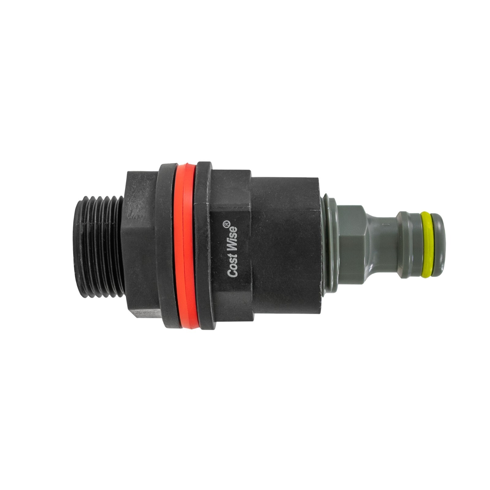 3/4"" bsp (26mm hole) Water butt/rain barrel/tank outlet adaptor+hose connector